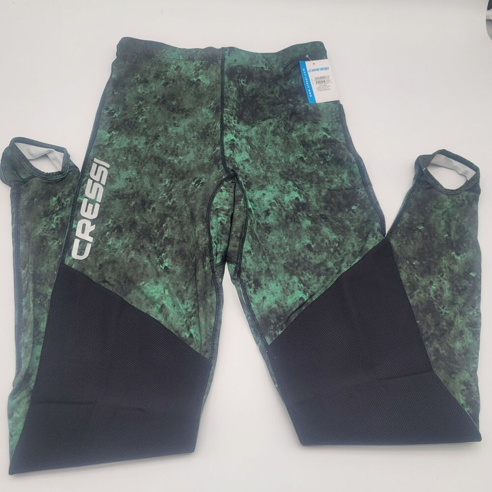 Cressi Hunter Rash Guard Pants XL Camo Green Spearfishing Diving Leggings NWT